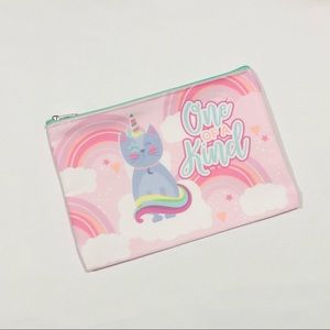 “One of A Kind” Unicorn Cat Print Cosmetic Bag/Pouch